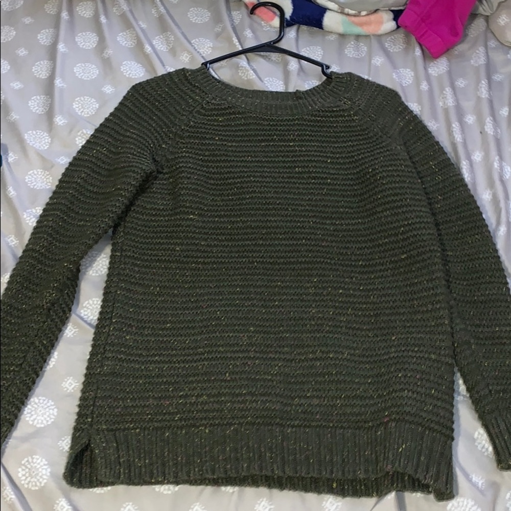 Green winter sweater